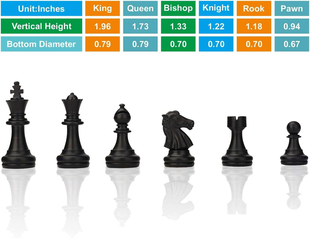Magnetic Travel Chess Set with Folding Chess Board Educational Toys for Kids and Adults, 2 players
